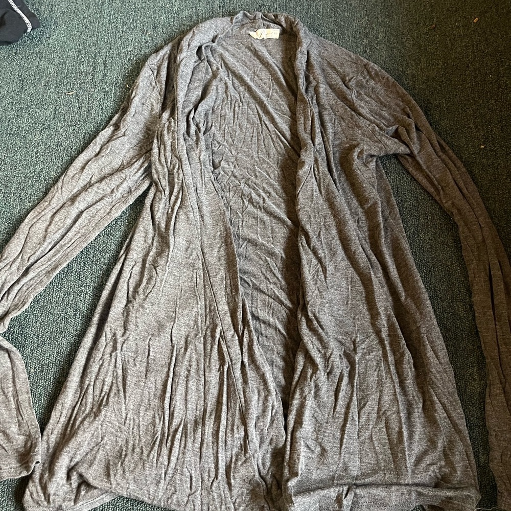 Grey long sleeve cardigan size M